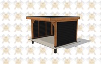 Overkapping Plat Dak Dalfsen | Douglas | 390x380cm | zwart gecoat