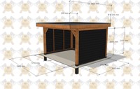 Overkapping Plat Dak Dalfsen | Douglas | 390x380cm | zwart gecoat-2