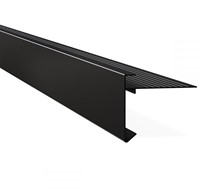 Aluminium daktrim | 45x45mm | 250cm | ZWART