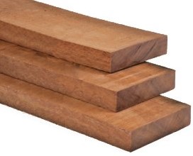 Balk | Hardhout | 5x10cm (50x100mm) 