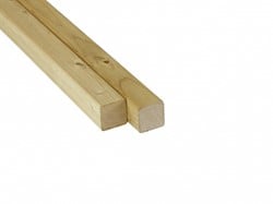 Balk | Vuren | 4,4x4,4cm (44x44mm) | geimpregneerd