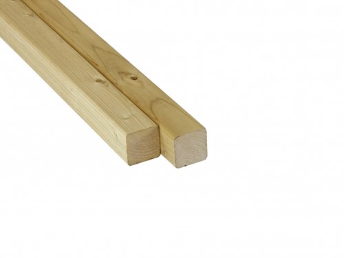 Balk | Vuren | 4,4x4,4cm (44x44mm) | geimpregneerd