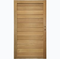 Bangkirai poort | massief | 100x180cm | links | inclusief slot en poortbeslag
