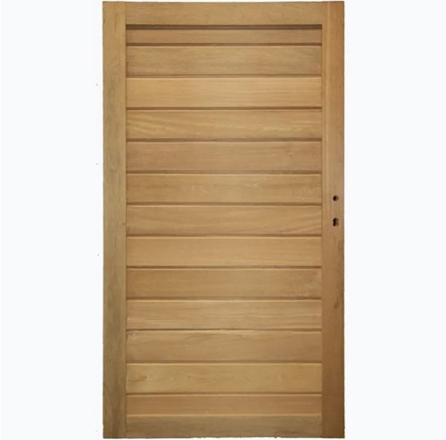 Bangkirai poort | massief | 100x180cm | links | inclusief slot en poortbeslag