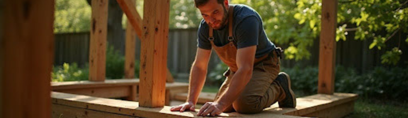 Robuuste Tuinconstructie Maken met Hardhouten Balken