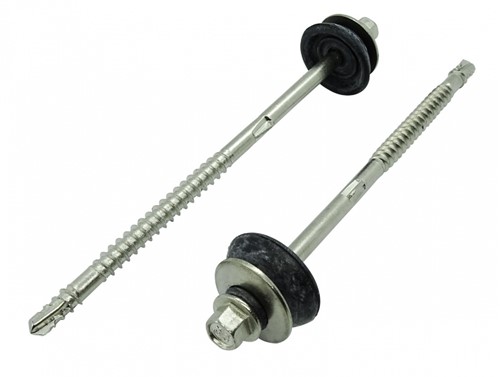 Golfplaatschroef | 4.8x140mm | RVS | incl rubber ring