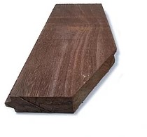 Damwand met zoeker | Azobe | 4cm dikte | variabele breedte | per bundel