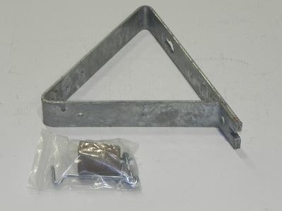 Deurvanger met buffer en windhaak | 240x170x38mm