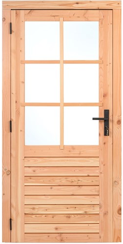 Douglas enkele glasdeur 6-ruits | 100cm x 205cm | linksdraaiend | P077654 | beslagset 39.0272