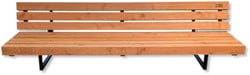 Douglas Loungebank | 300cm | zwart staal