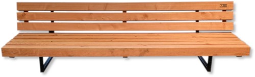 Douglas Loungebank | 300cm | zwart staal