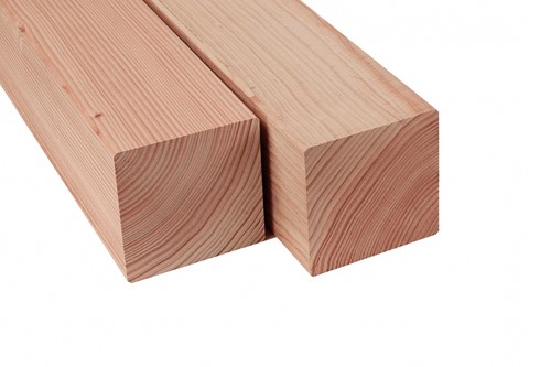 Douglas paal | 11x11cm (110x110mm) | geschaafd