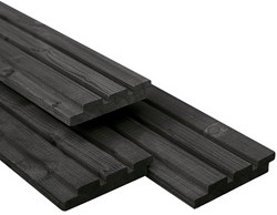 Douglas Triple Profiel | 1,9x13cm (19x130mm) | zwart gecoat | 70%PEFC