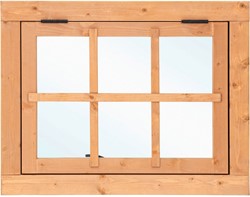 Douglas uitzetraam | 6 ruits | 90cm x 70cm | P077661 | beslagset 39.0276