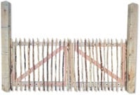 Dubbele Kastanje poort | 290x120cm | inclusief 2x Eiken paal 15x15cm diamantkop-2