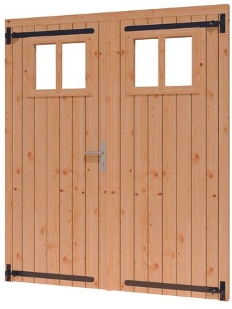 Dubbele opgeklampte deur met raam XL | Douglas | 169,6cm x 202,10cm | 42.8017