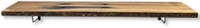 Eiken biels wandplank 120cm | 25cm breed | inclusief rechthoek plankdragers -2