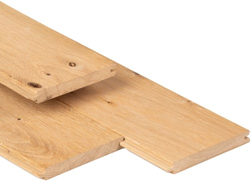 Eiken dakbeschot 1,8x13cm | KD gedroogd | FSC100%