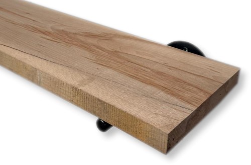 Eiken wandplank 110cm | 19,5cm breed | inclusief ronde plankdragers | gerecycled Eiken -2