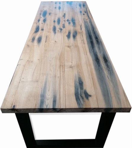 Eiken tafel | wagonplanken | 260x91cm-3