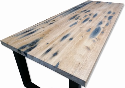 Eiken tafel | wagonplanken | 260x91cm-2