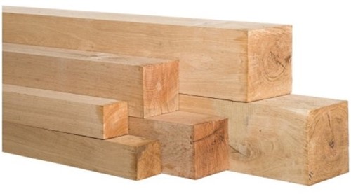 Eiken balk | 12x12cm (120x120mm) | FSC100%