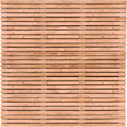 Rhombus tuinscherm Fezz | Red Class Wood | 180x180cm | dubbelzijdig | 70%PEFC