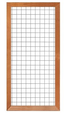Gaaselement met houten kader | Hardhout | 90x180cm