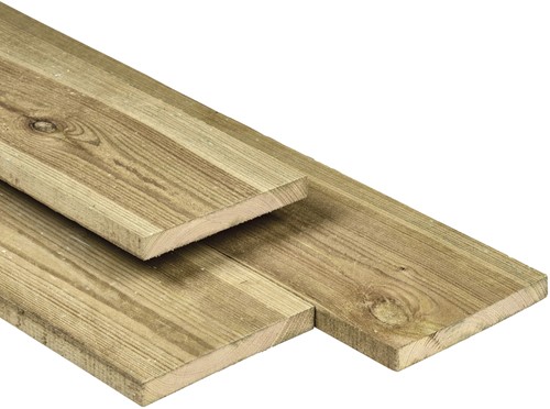 Grenen schuttingplank | 1,6x14cm (16x140mm) | geïmpregneerd 