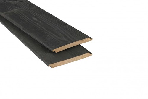 Halfhouts rabat | Zwart gecoat | 1,8x19,5cm (18x195mm)