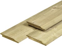 Halfhouts rabat | Vuren | 1,9x14,5cm (19x145mm) | 3.00m | geimpregneerd