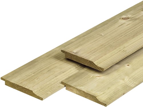 Halfhouts rabat | Vuren | 1,9x14,5cm (19x145mm) | 3.00m | geimpregneerd