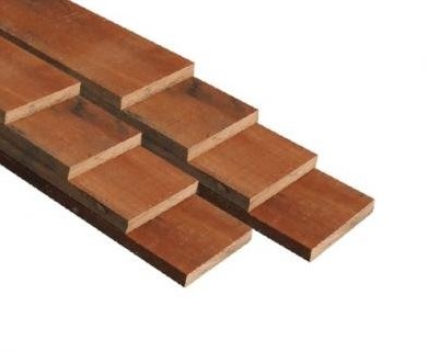 Hardhouten buigstrip | Angelim Vermelho | 6x100mm | 3.00m