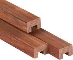 Hardhouten deksloof | Angelim Vermelho | 4,5x7cm | 1.85m