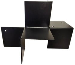 Houtverbinding | 4-weg | zwart 