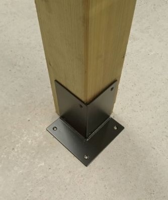 Houtverbinding | voetstuk | zwart-3