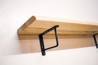 Eiken wandplank 110cm | 19,5cm breed | inclusief rechthoek plankdragers | gerecycled Eiken -3