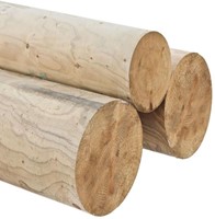 Kastanje paal | Gefreesd | 160cm lang | diameter 6cm | 100%PEFC