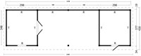 Overkapping plat dak Oslo | Type 12 XL | 1300x430cm | zwart-2