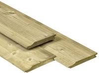 Overhangend rabat | Vuren | 1,9x14,5cm (19x145mm) | 4.80m | geimpregneerd