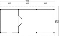 Overkapping plat Dak Nijverdal | Douglas | 900x500cm | zwart-3