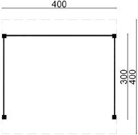Overkapping Plat Dak Ommen | Douglas | 400x300cm -2