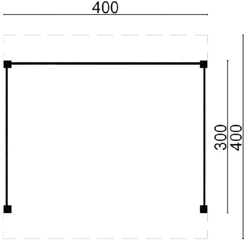 Overkapping Plat Dak Ommen | Douglas | 400x300cm -2