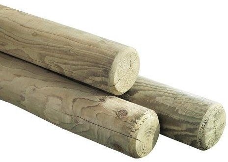 Paal gefreesd | diameter 12cm | geimpregneerd