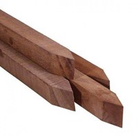 Paal | Azobe | 8x8cm (80x80mm) | 300cm