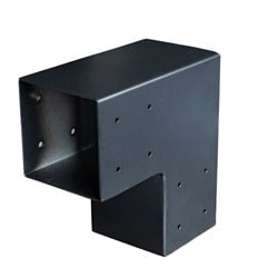 Paalverbinder | zwart | 12x12cm 