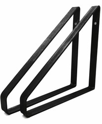 Driehoek Plankdragers | Zwart | Extra Large | 41x41cm
