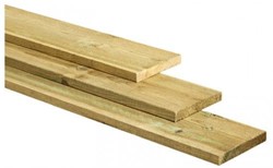 Potdekselplank | naaldhout | 2x20cm (20x200mm) | 4.00m | geimpregneerd