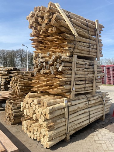 Robinia paal | diameter 6-8cm | 3.00m | gepunt | FSC100%-2