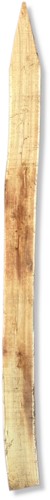 Robinia paal gehalveerd | diameter 13-16cm | 2.20m